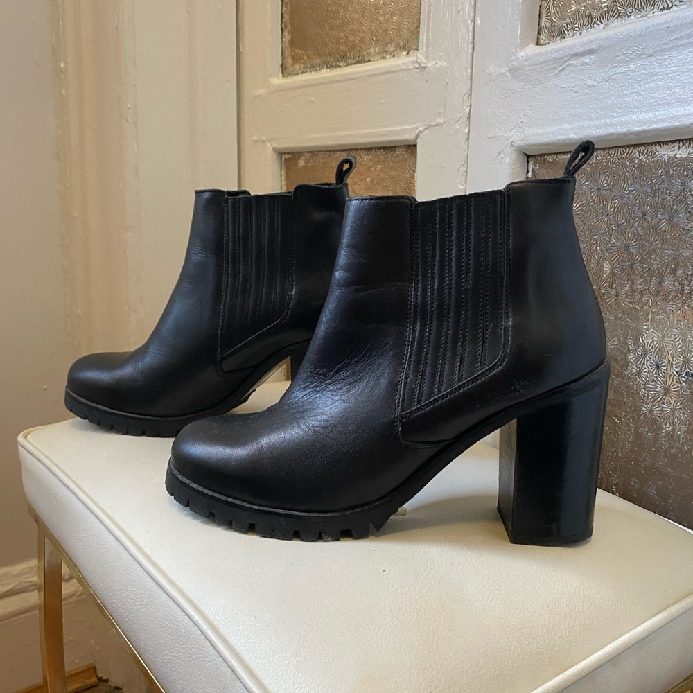 Kurt Geiger Leather Moto Boots